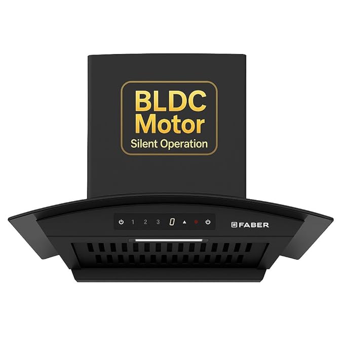 Faber Agile 60cm 1500m³/hr BLDC Autoclean Curved Shape Chimney