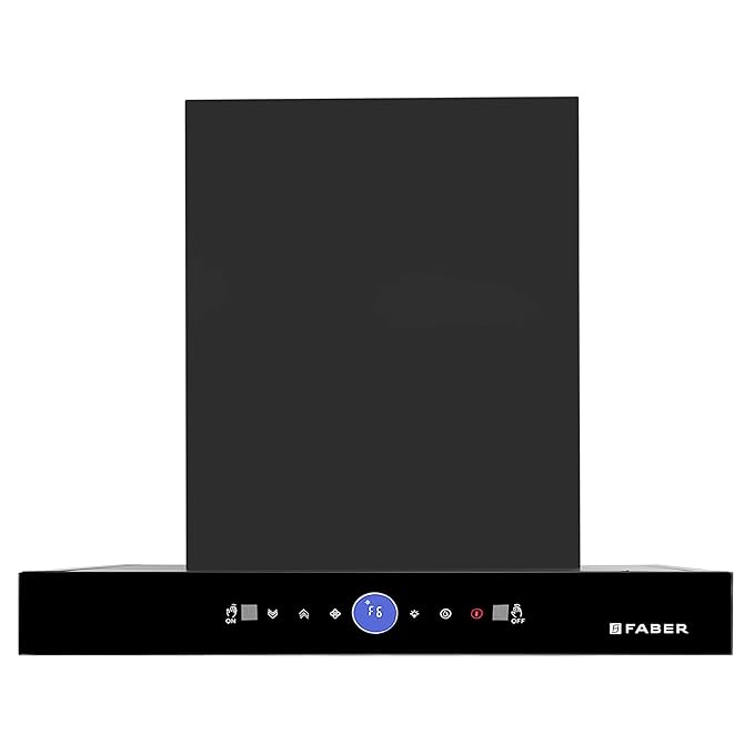 Faber 60 cm 1500 m³/hr Autoclean Kitchen Chimney (HOOD DAZZLE BLDC FL HC BK 60, Filterless technology, Touch & Gesture with Remote control, Black)