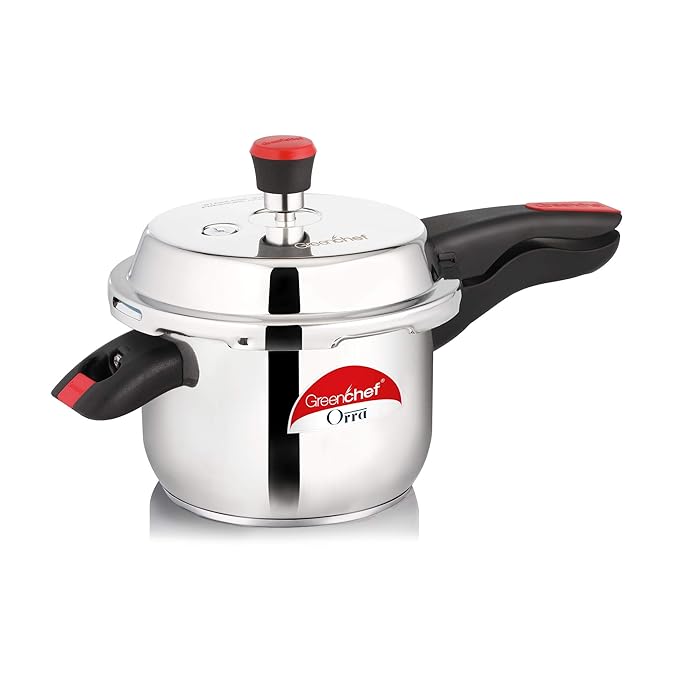 Greenchef Orra 5 L Outer Lid Induction Bottom Pressure Cooker  (Stainless Steel)