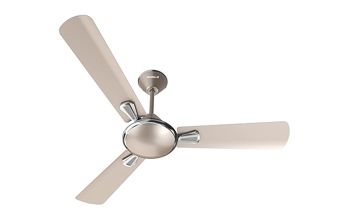 Havells 1200mm Festiva ES Ceiling Fan| Premium Finish| Energy Saving| Designer Fan for Home Decor| Elegant Looks| 230 m³/min Air Delivery| Hi-Speed Low Noise| 100% Copper Motor (Pack of 1, Gold Mist)
