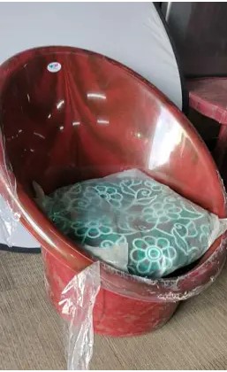 iRest Plastic Outdoor Chair (Maroon, Pre-assembled)