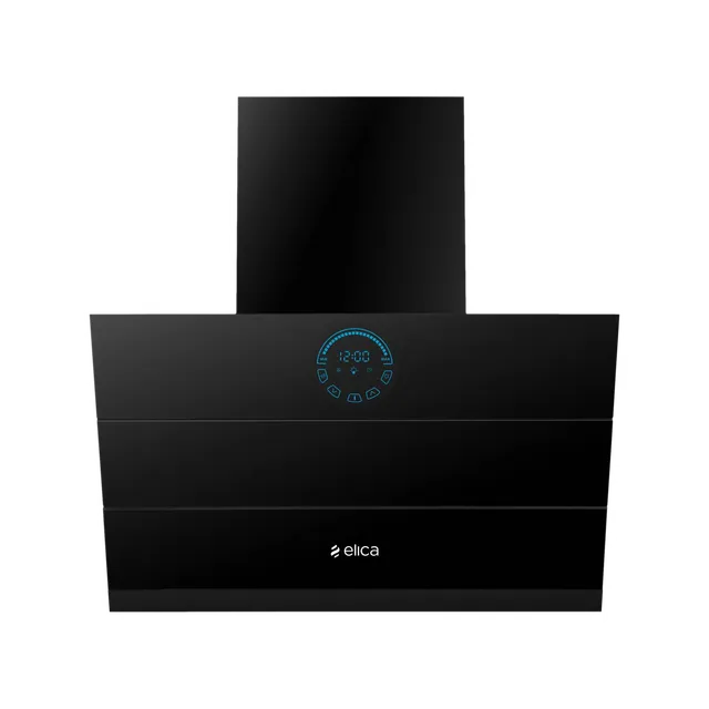 elica EFL 108 HAC LTW VMS 60 60cm 1350m3/hr Ducted Auto Clean Wall Mounted Chimney with Touch Control Panel (Black)