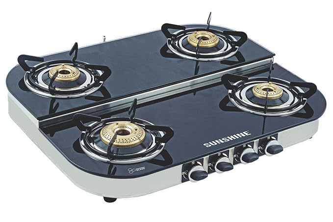 Sunshine Alfa Oval Step 4 Burner Gas Stove Manual Ignition