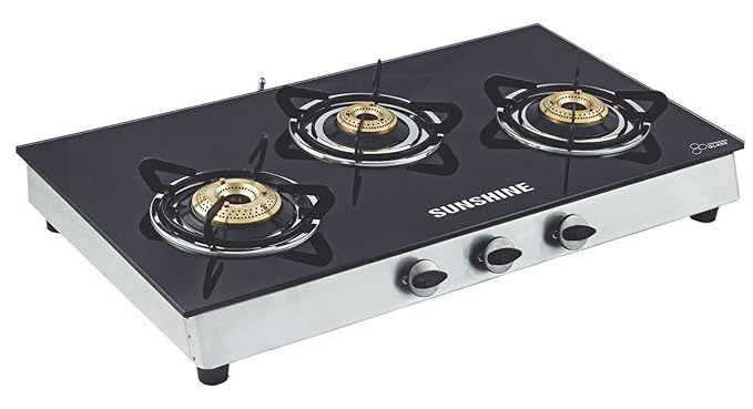 Sunshine Alfa SS Gas Stove, 3 Burner